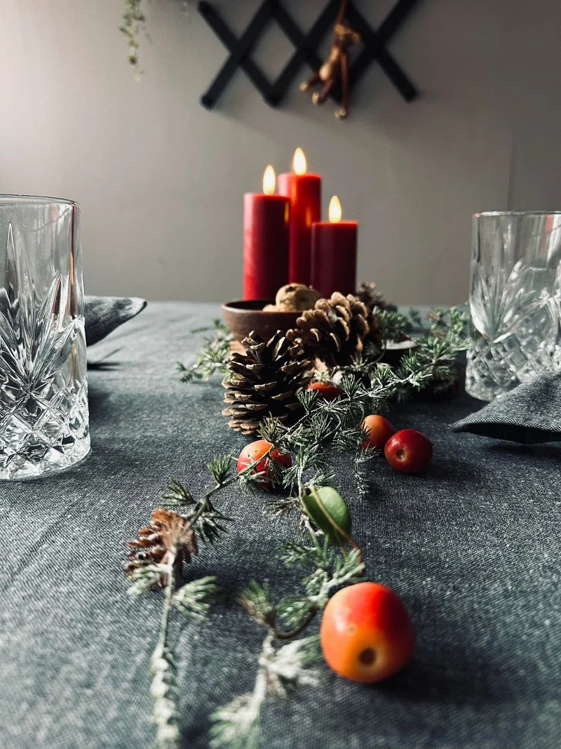 Tischdecke Grau Baumwolle – verschiedene Größen