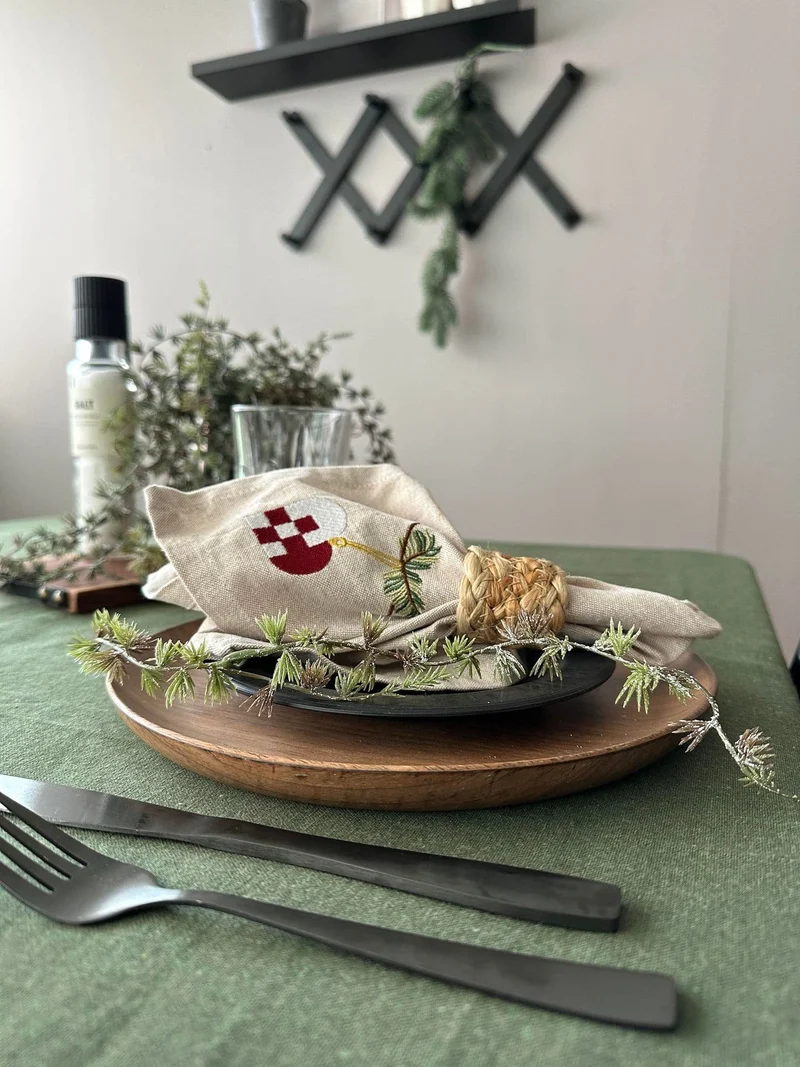 Tischdecke Grün Baumwolle – mehrere Größen