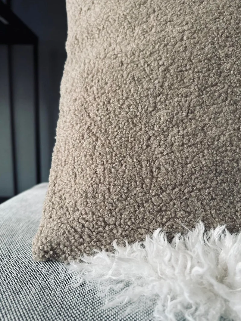Kissen inkl. Füllung - Beige Teddy
