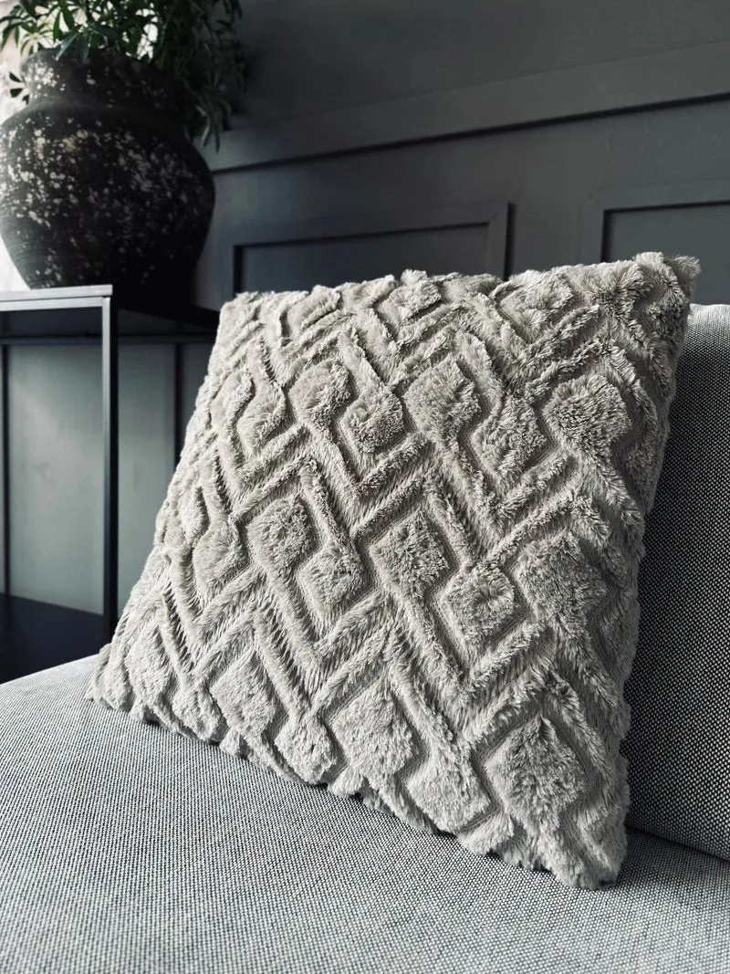 Kissen inkl. Füllung - 45x45 cm Beige ZigZag