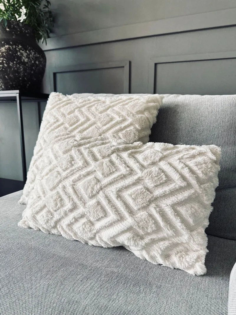 Kissen inkl. Füllung - 30x50 cm Hell ZigZag