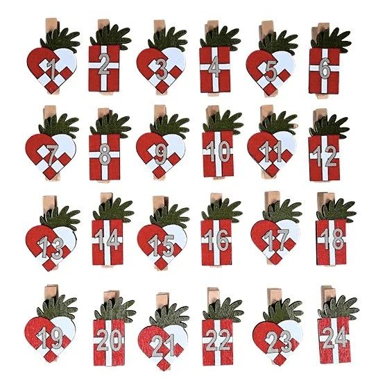 Klammern für Adventskalender