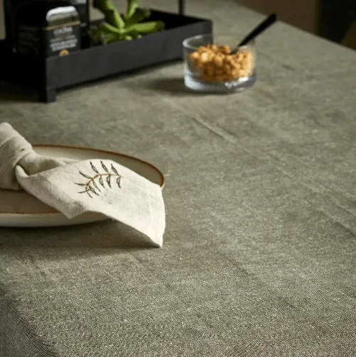 Tischdecke Green melange - 140x360cm