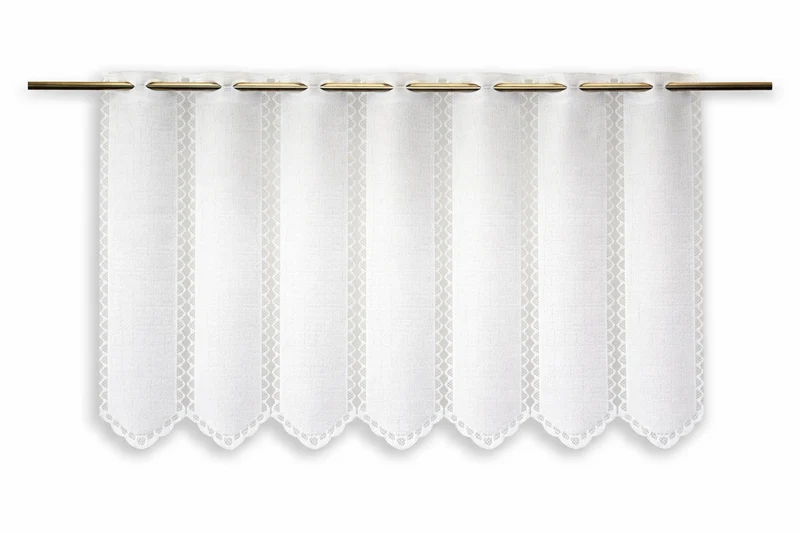 Nach Maß Scheibengardine weiß Höhe 30/45/60/90cm 7002