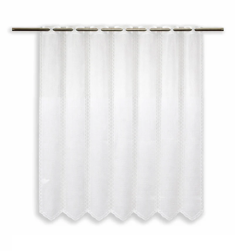 Nach Maß Scheibengardine weiß Höhe 30/45/60/90cm 7002