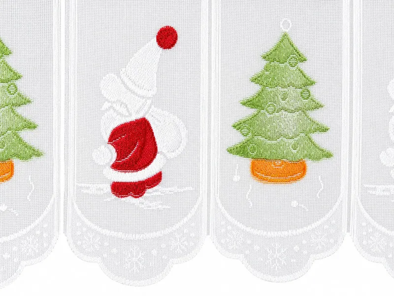 Scheibengardine Weihnachtsbaum Weihnachtsmann HxB 50x140cm