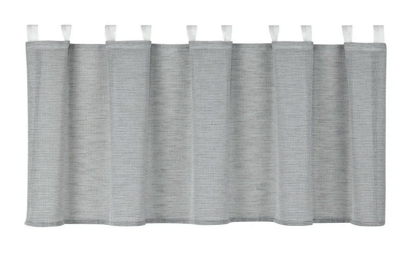 Design Schlaufen Scheibengardine grau kariert 4048