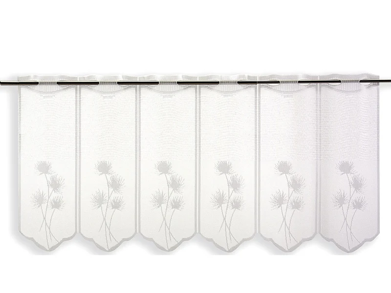 Scheibengardine Jacquard Blume nach Maß