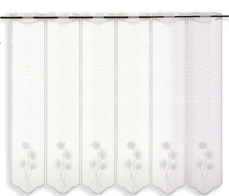 Scheibengardine Jacquard Blume nach Maß