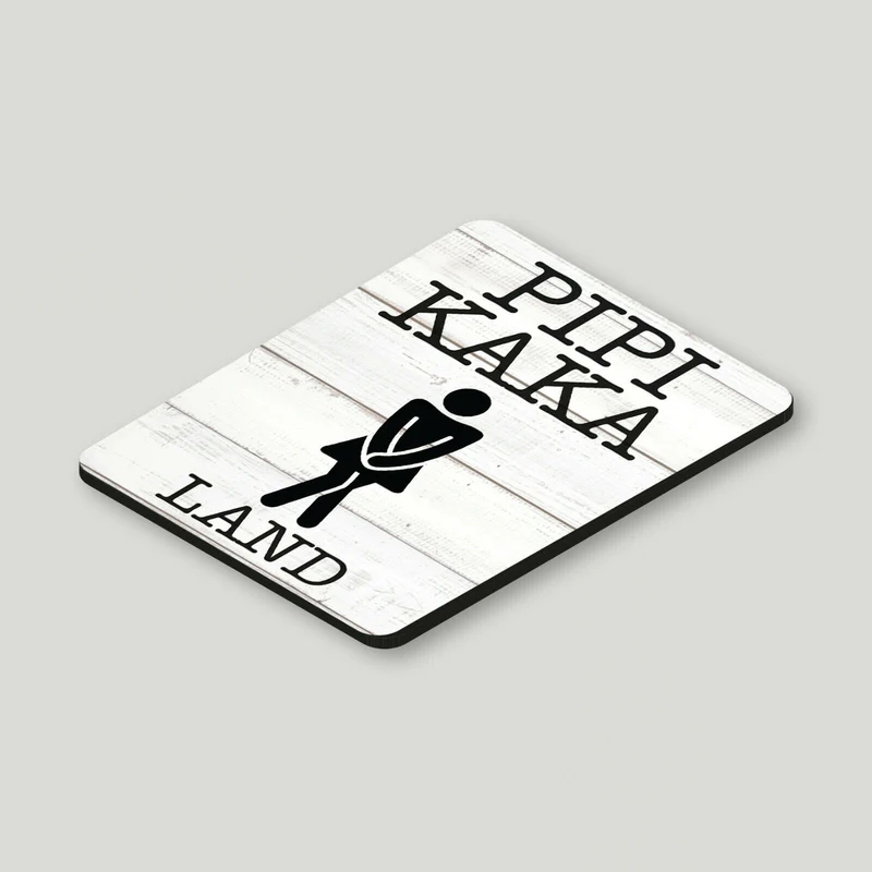 Alu Dibond Türschild Pipi Kaka Land 12x16cm