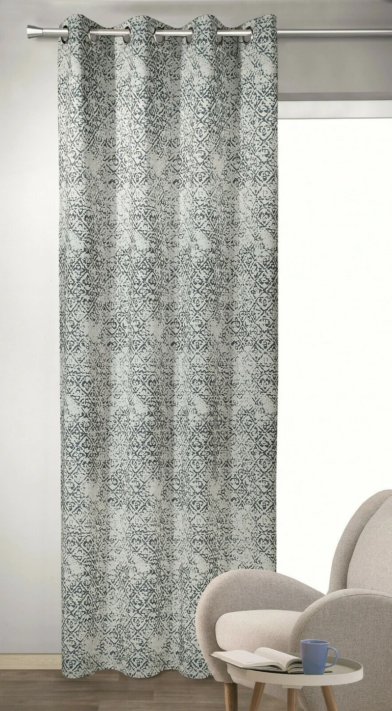 Ösenschal Ramon 135x245cm blau grau silber