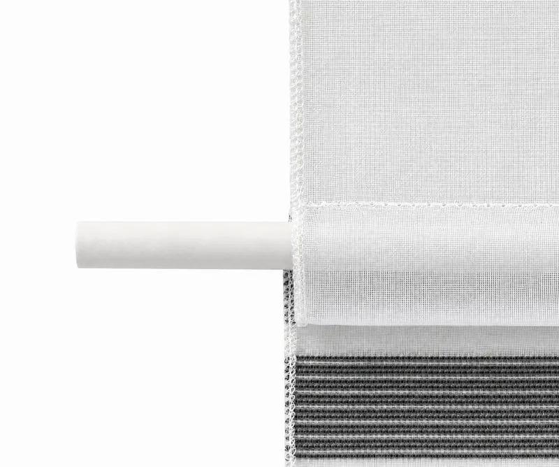 Design Mini Flächenvorhang Set anthrazit Scheibengardine 4027-02