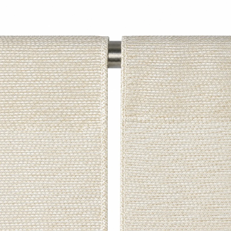 Design Mini Flächenvorhang Set beige weiß Scheibengardine 2280-13