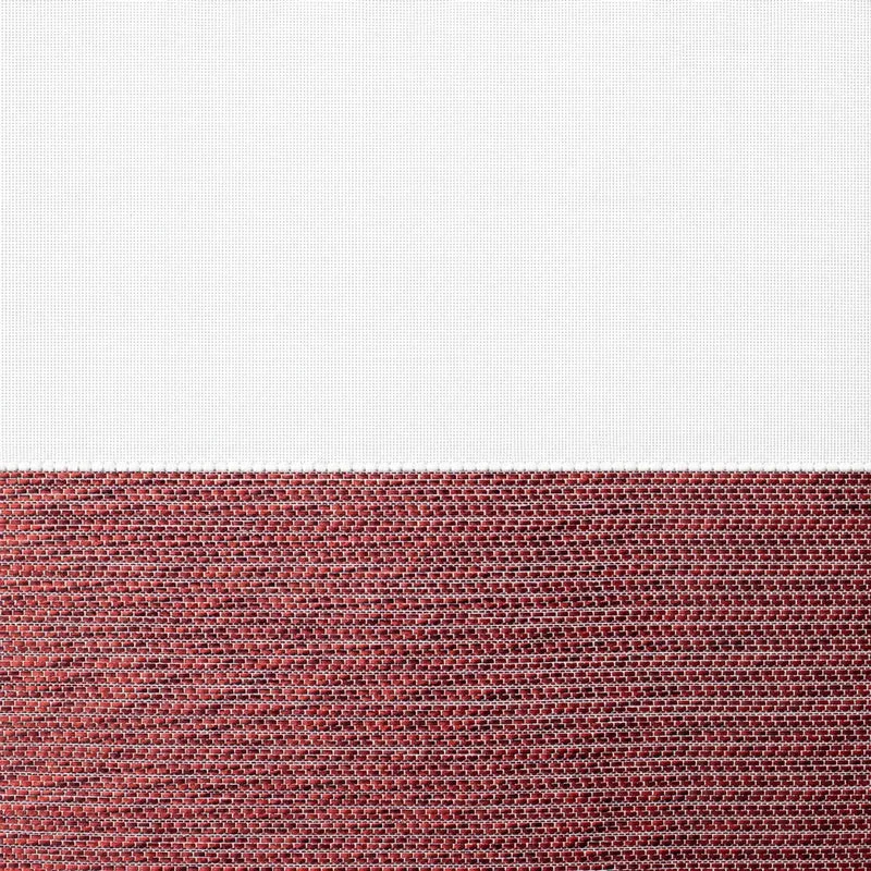 Design Mini Flächenvorhang Set rot grau Scheibengardine 2280-09