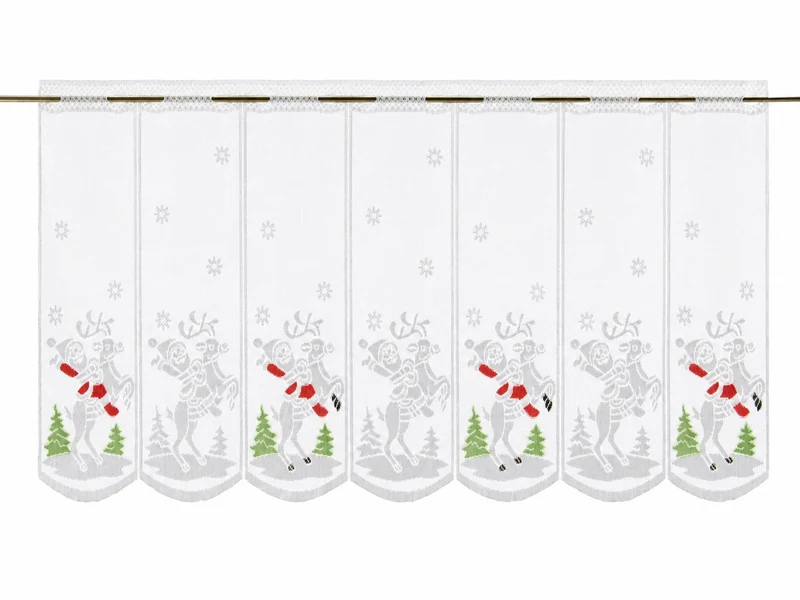 nach Maß Scheibengardine Weihnachten Weihnachtsmann Rentier Höhe 50cm