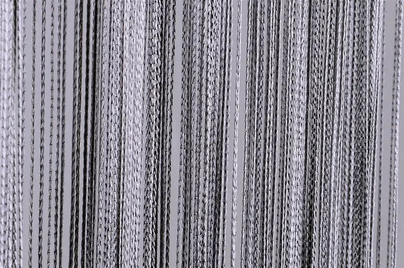 Fadenvorhang mit Tunneldurchzug grau Breite 90/140cm Höhe 250cm
