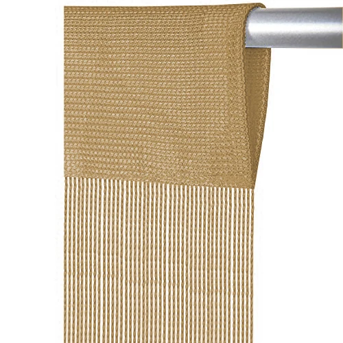 Fadenvorhang mit Tunneldurchzug beige Breite 90/140cm Höhe 250cm