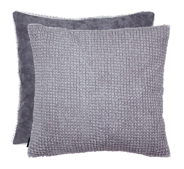 Kissenhülle Alya flieder kuschelig m. Reißverschluß 45x45cm Häkeloptik