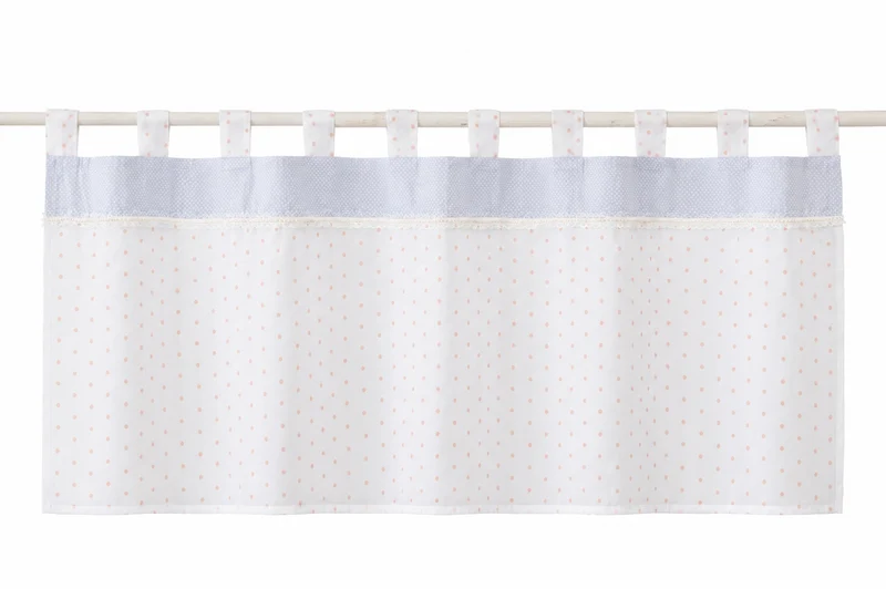 Scheibengardine Schlaufen Panneaux Kleinfenster HxB 48x140 apricot Perlen Bistro