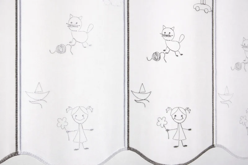 nach Maß Scheibengardine Kinder Höhe 45/60cm