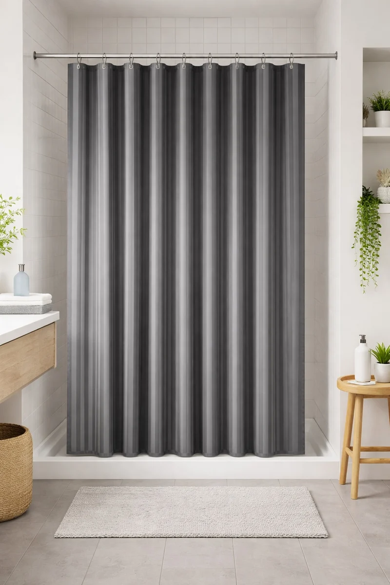 Textil-Duschvorhang Hilton anthrazit BxH 180x200cm