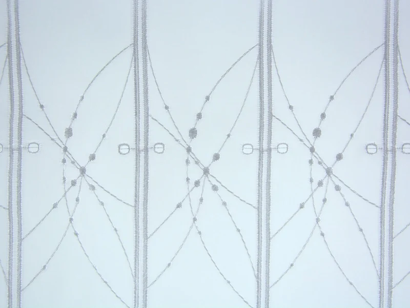 Cliprollo Grafik weiß Höhe 145cm nach Maß Scheibengardine