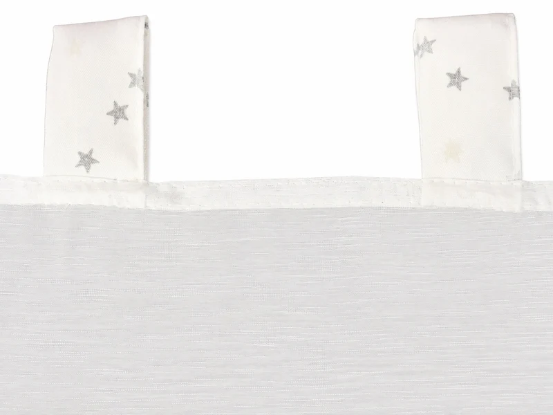 Design Schlaufen Scheibengardine kleine Sterne (leuchtend)