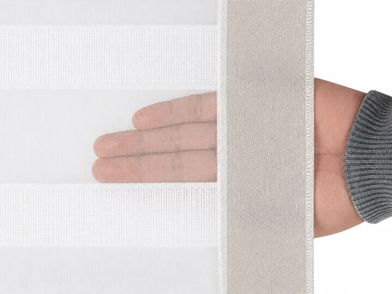 Design Mini Flächenvorhang Set braun Scheibengardine 2222