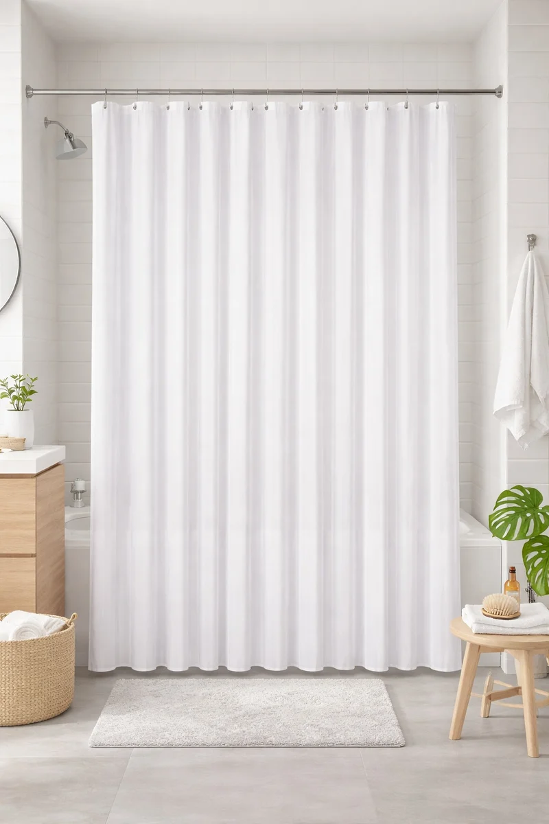 Textil-Duschvorhang Hilton weiß BxH 180x200cm