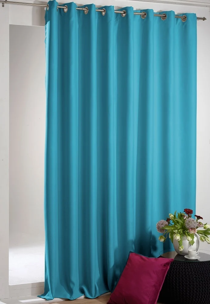 Verdunkelungsgardine mit Ösen türkis BxH 270x245cm