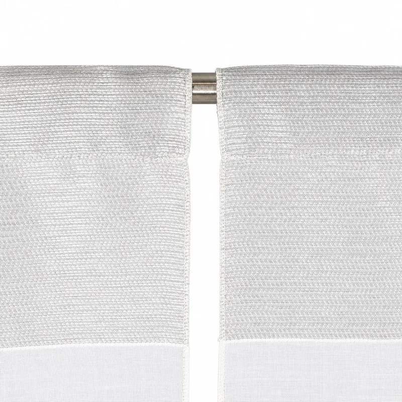 Design Mini Flächenvorhang Set anthrazit grau Scheibengardine 2280