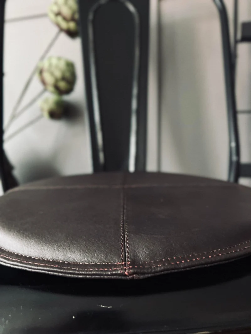 Sitzkissen aus Leder - Braun Ø 38 cm