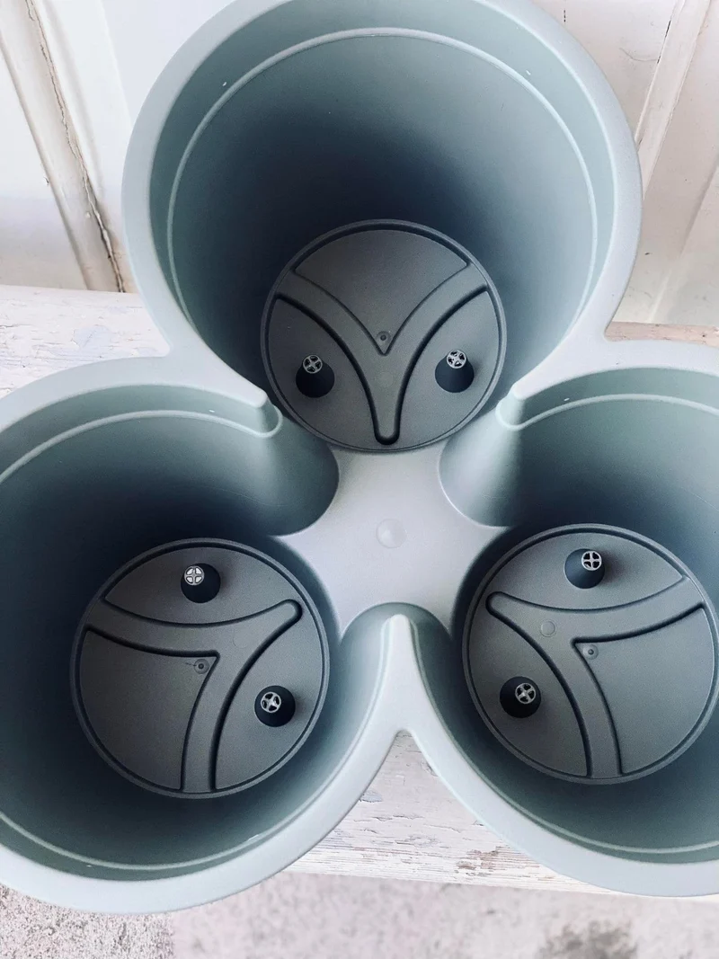 Kräutertöpfe 3-in-1 Stapelbar Recycling - Grün