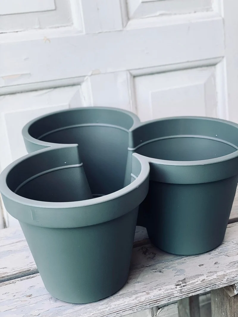 Kräutertöpfe 3-in-1 Stapelbar Recycling - Grün