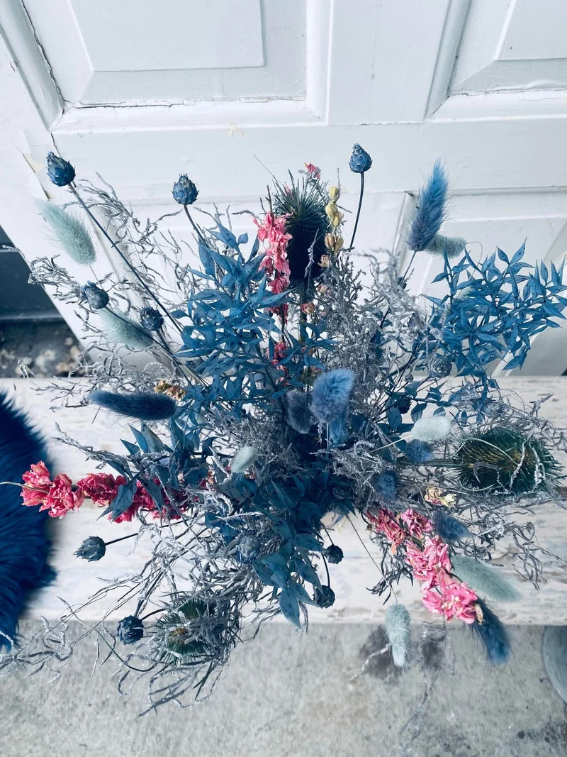 Trockenblumenstrauß - Midnight Blue