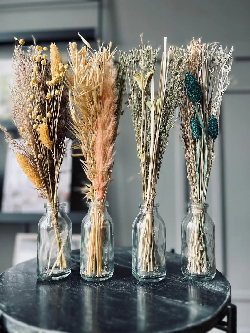 Ewiger Blumenstrauß mit Vase - Mix-Farben 36 cm