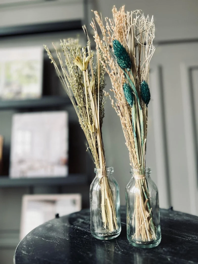 Ewiger Blumenstrauß mit Vase - Mix-Farben 36 cm