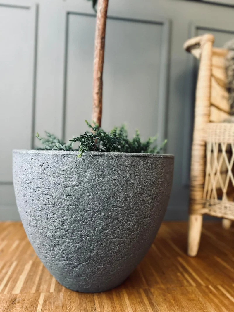Blumentopf aus Kunststoff - LYS STONE - Innen und Außen