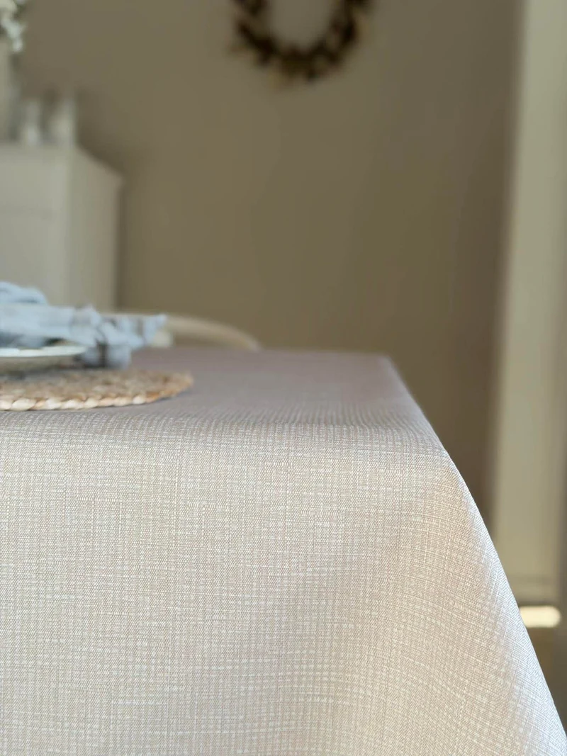 Wasserabweisende Tischdecke - Beige