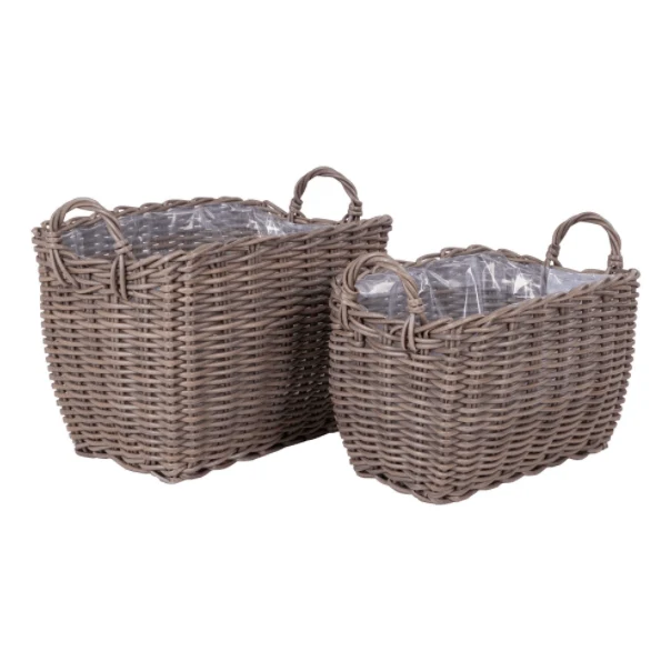 Pflanzenkorb aus Rattan - Klein