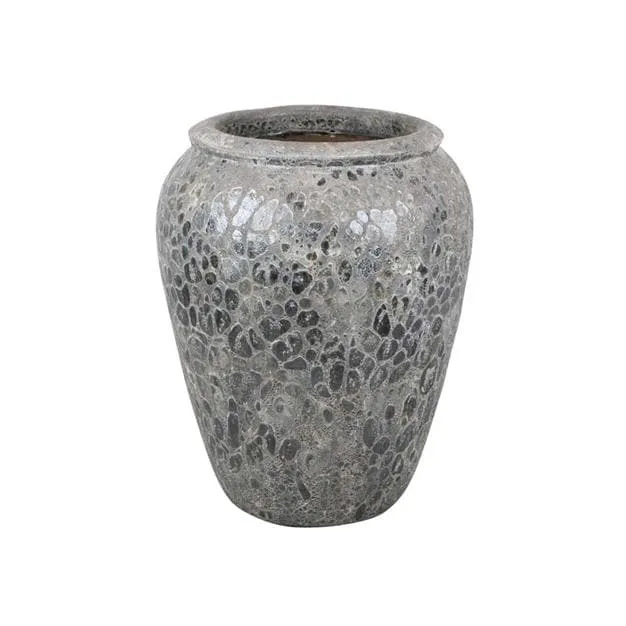 Keramiktopf grau H70cm