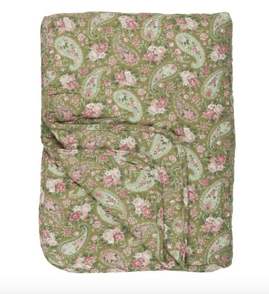 Quilt grün mit faded rose paisley