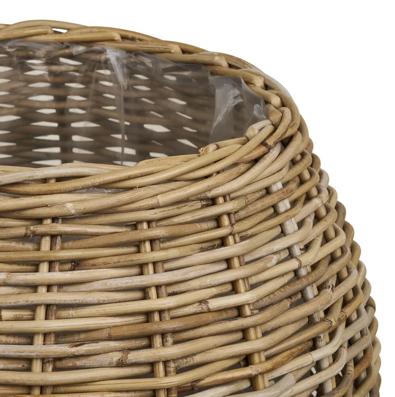 Pflanzenkörbe aus Natur-Rattan - 2 Stück