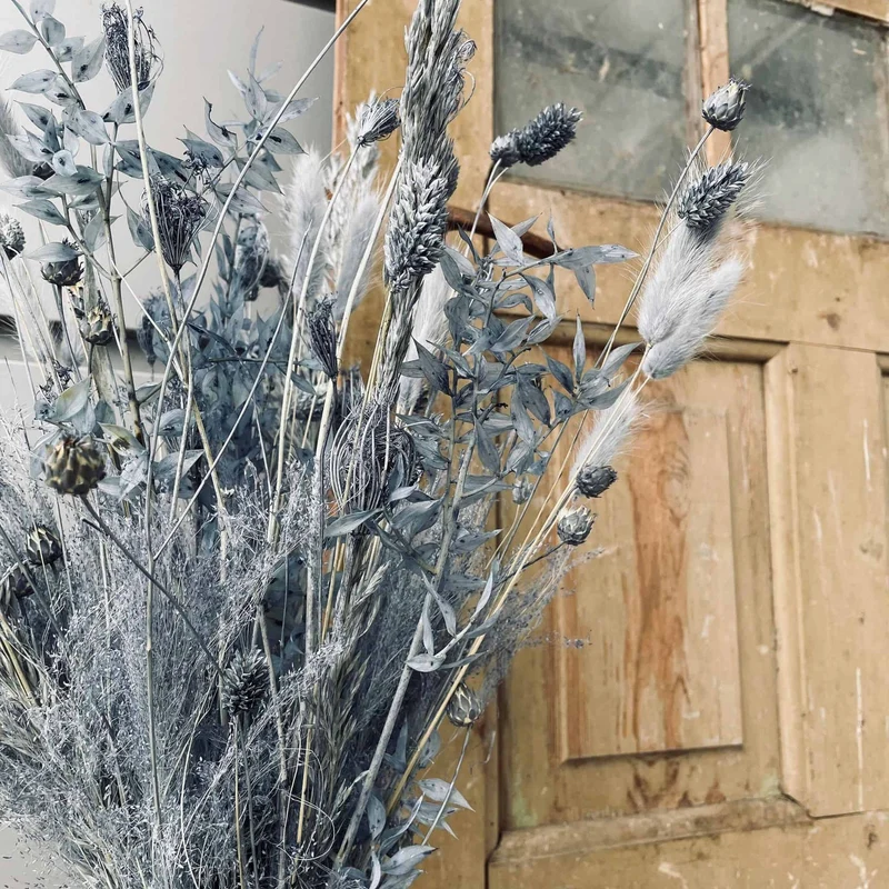 Ewigkeitsstrauß - Grau / Blau SPRING