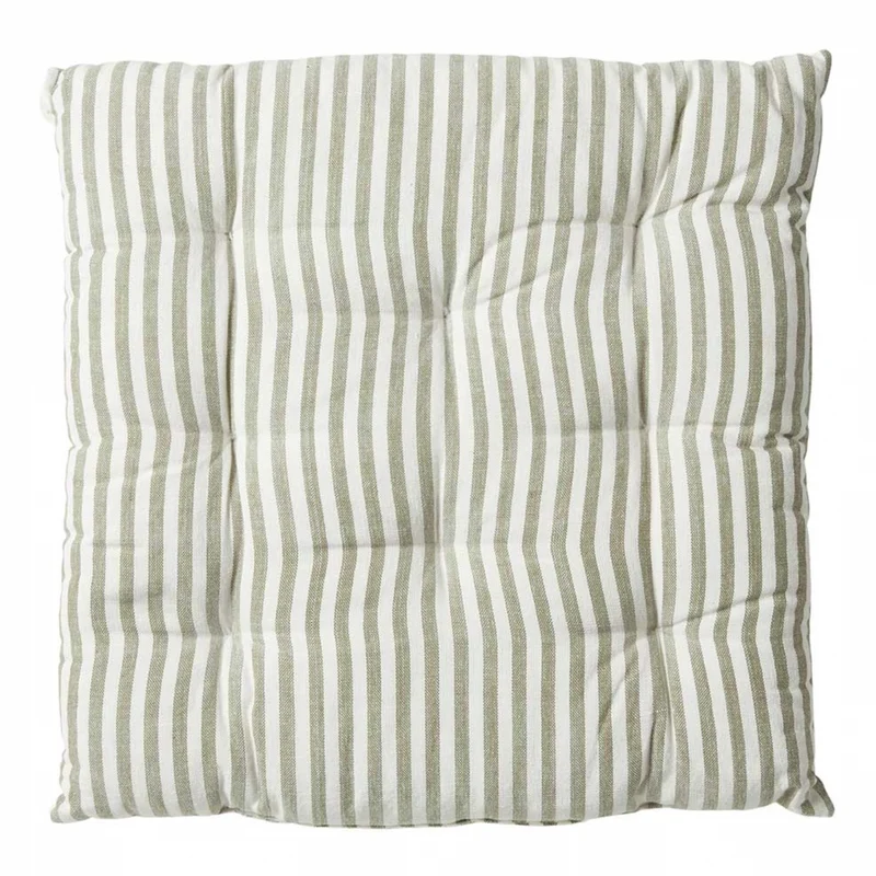 Futonkissen – Gestreift Salbeigrün 40×40