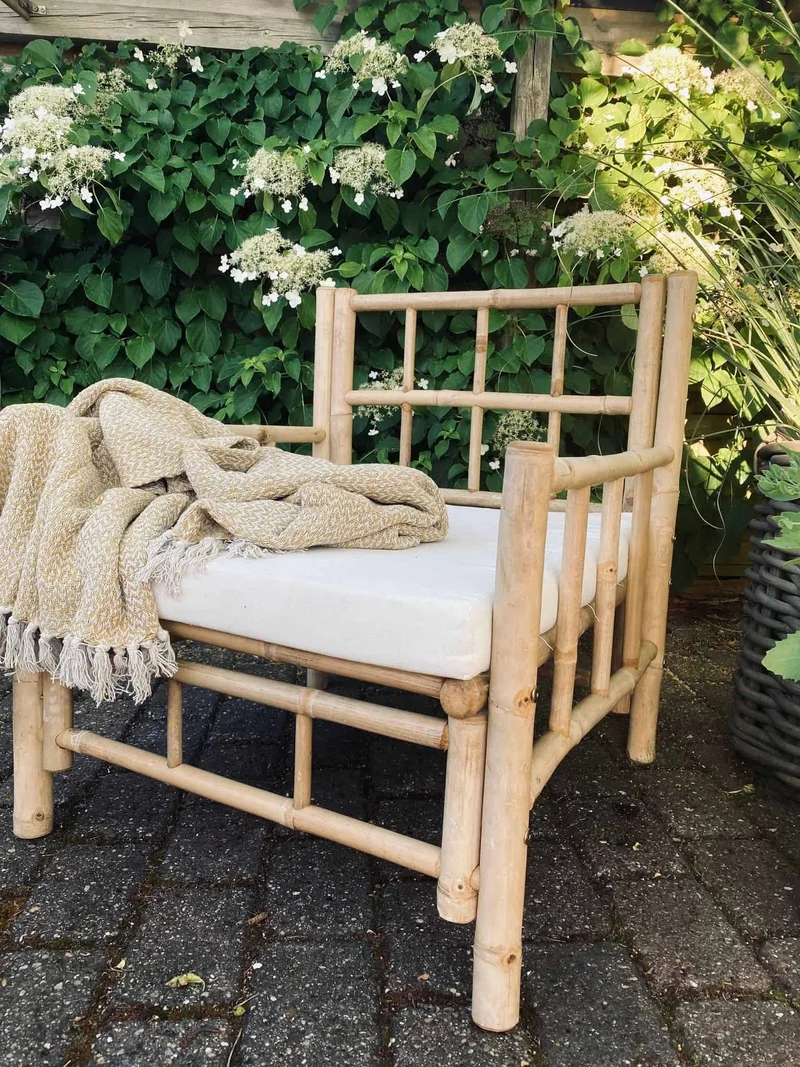 Teppich aus recycelter Baumwolle - Senf