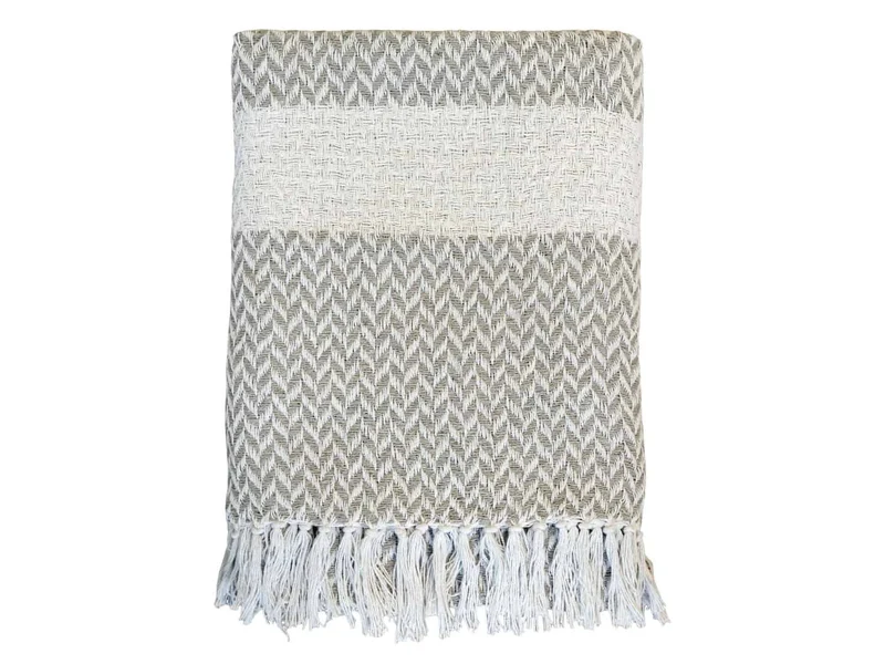 Plaid aus Restgarn mit Muster