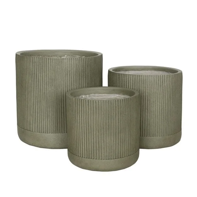 Set mit 3 Gartenkübeln – Grün