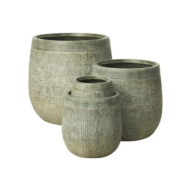 Pflanzkübel-Set aus 4 Stk. Grün