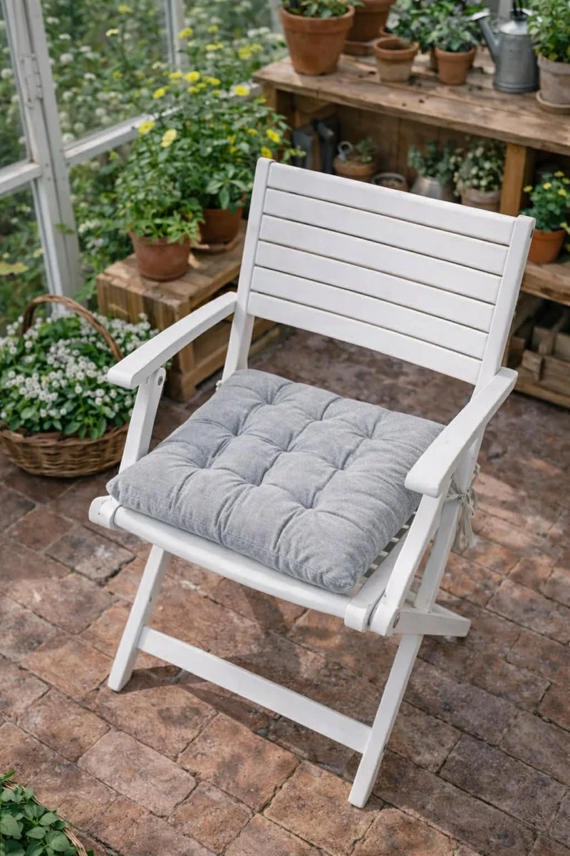 Futon-Gartenkissen – Grau 40×40
